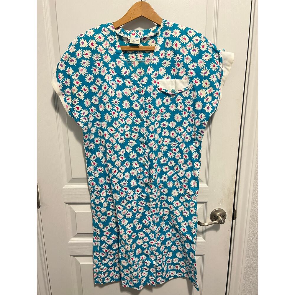 Vintage Armonie blue and white floral dress from Italy